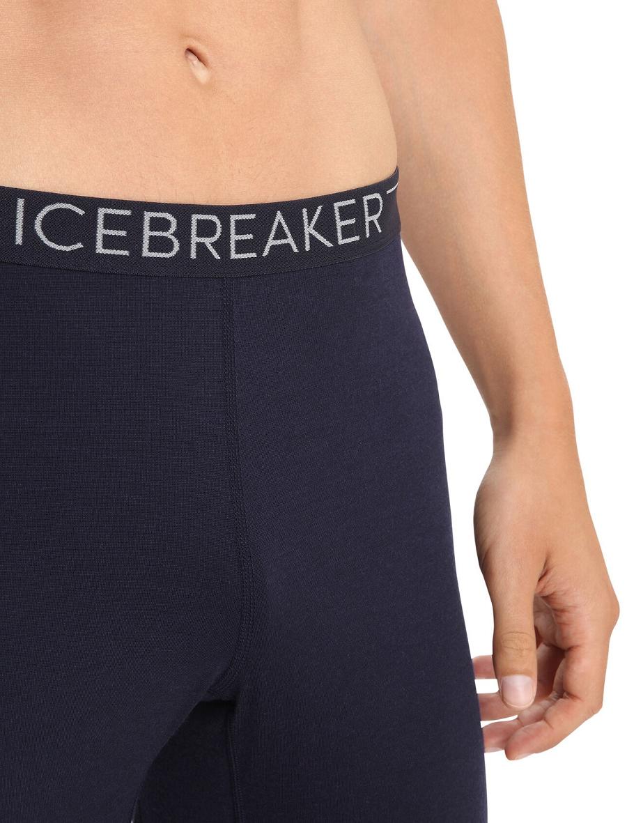 Midnight Navy / Snow Icebreaker Merino 200 Sonebula Thermal Leggings Men's Base Layers | AU 1365EBCX